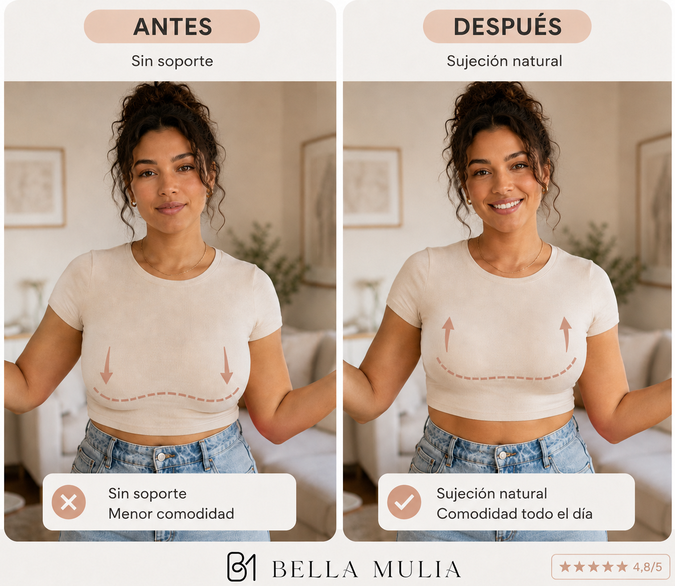 BellaMulia™ Sculpt | Sujetador Sin Aros de Alta Sujeción
